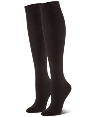 Hue - 3-Pk. Flat-Knit Knee Socks