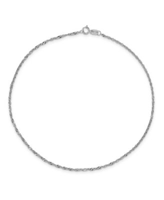 Macy's Brand - Singapore Chain Anklet in 14k White Gold