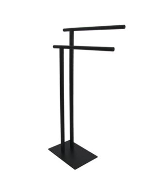 Kingston Brass - Double L Shape Pedestal Towel Holder in Matte Black