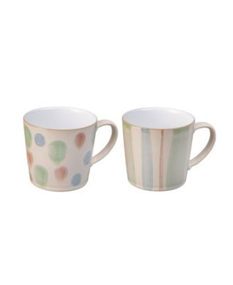 Denby - Pastel Multi Set of 2 Mugs