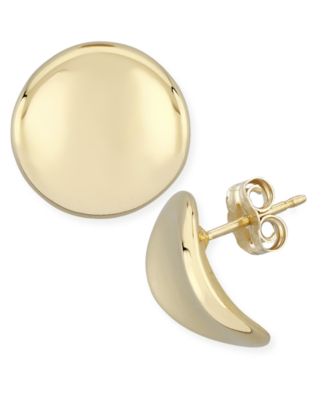 Macy's Brand - Dapped Disc Stud Earrings Set in 14k Gold (14mm)