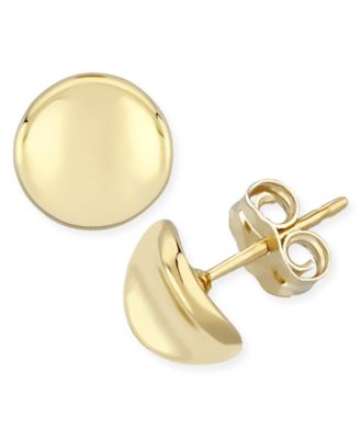 Macy's Brand - Dapped Disc Stud Earrings Set in 14k Yellow Gold (8mm)
