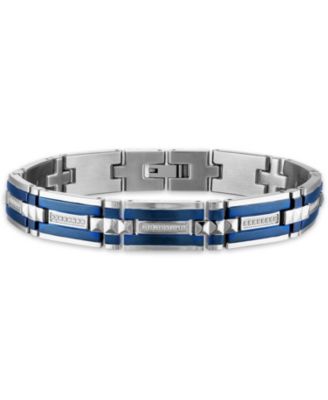 Macy's Brand - Men's 1/3 Carat Diamond 8 1/2" Bracelet in Stainless Steel