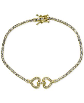 Giani Bernini - Cubic Zirconia Double Heart Tennis Bracelet in Sterling Silver