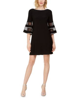 MSK - Illusion Bell-Sleeve Sheath Dress