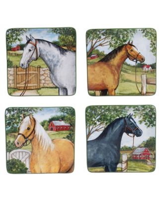 Certified International - Clover Farm 4-Pc. Salad Plates asst.