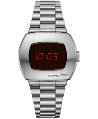 Hamilton - Unisex Swiss Digital Pulsar Stainless Steel Bracelet Watch 34.7x40.8mm