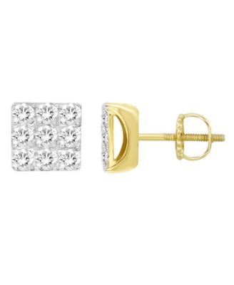 Macy's Brand - Men's Diamond (1/4 ct. t.w.) Earring Set in 10k Yellow Gold
