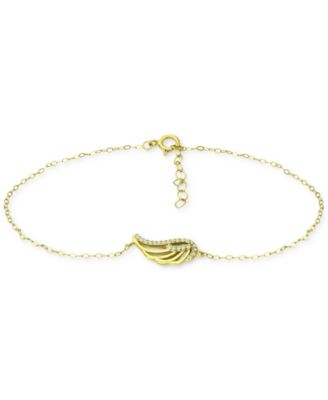 Giani Bernini - Cubic Zirconia Wing Chain Ankle Bracelet