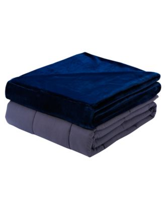 DreamLab - Plush 15lb Weighted Blanket with Washable Cover