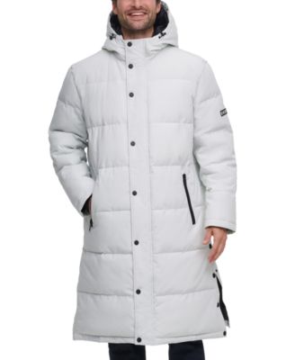 dkny long hooded parka men's jacket