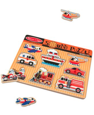 Melissa and Doug - Kids Toy, Vehicles Sound Puzzle