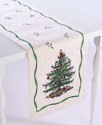Spode - Christmas Tree Ivory/Green 108" Runner