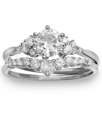 Giani Bernini - 2-Pc. Set Cubic Zirconia Ring & Matching Band in Sterling Silver