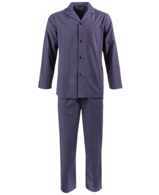 Club Room - Men's Double Window Pane Pajama Set