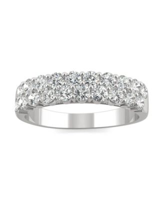 Charles & Colvard - Moissanite Two Row Band 1 ct. t.w. Diamond Equivalent in 14k White Gold