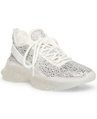 Steve Madden - Women's Maxima Rhinestone-Trim Trainer Sneakers