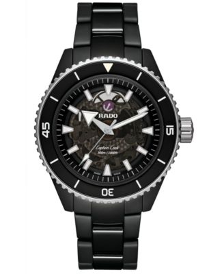 Rado - Men's Swiss Automatic Captain Cook Black High Tech Ceramic Bracelet Watch 43mm