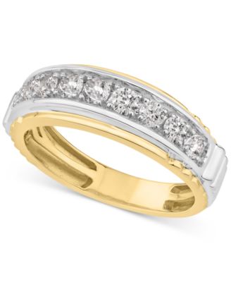 Macy's Brand - Men's Diamond Ring (1 ct. t.w.) in 10k Gold & White Gold