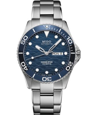 Mido - Men's Swiss Automatic Ocean Star Stainless Steel Bracelet Watch 43mm