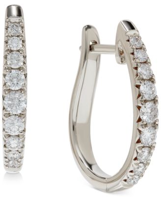 Macy's Brand - Diamond Oval Graduated Hoop Earrings (3/4 ct. t.w.)