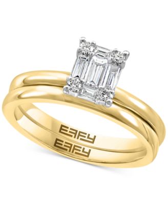 EFFY Collection - Diamond Baguette Cluster Bridal Set (3/8 ct. t.w.)