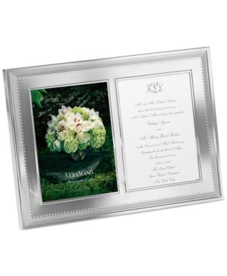 Vera Wang Wedgwood - Vera Wang "Grosgrain" Double Invitation Frame, 5" x 7"