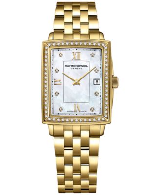 Raymond Weil - Women's Swiss Toccata Diamond (1/4 ct. t.w.) Gold PVD Stainless Steel Bracelet Watch 23x35mm
