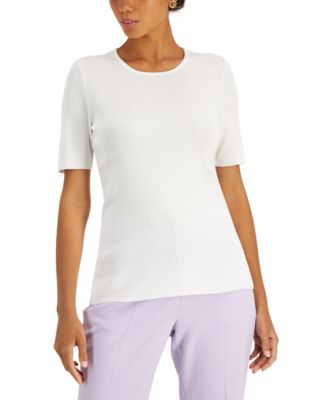 Tahari ASL - Short-Sleeve Sweater