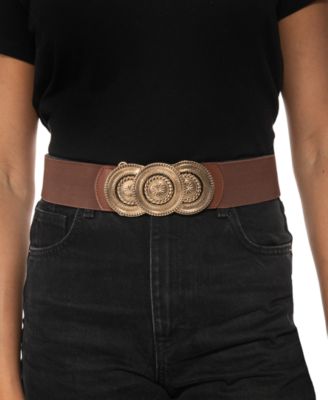 I.N.C. International Concepts - Enamel Round-Buckle Stretch Belt