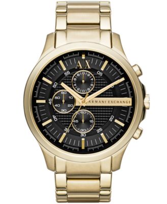 A|X Armani Exchange - Women's Gold-Tone Stainless Steel Bracelet Watch 46mm X2137