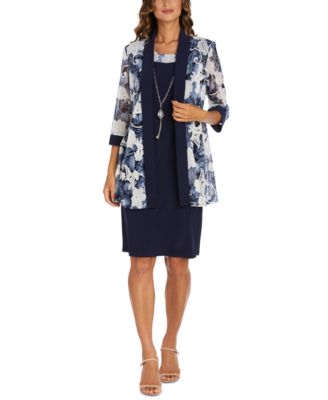 R & M Richards - Women's Printed Dress and Jacket