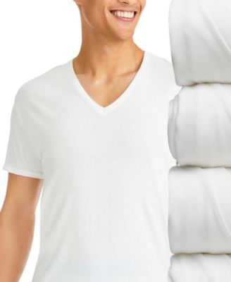 Hanes - Men's Ultimate&reg; 4-Pk. Moisture-Wicking Stretch V-Neck T-Shirts