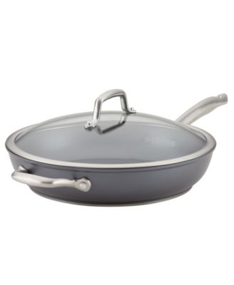 Anolon - Accolade Forged Hard-Anodized Nonstick Deep Frying Pan with Lid, 12-Inch, Moonstone