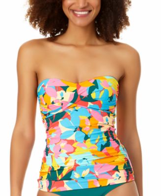 Anne Cole - Women's Plumeria Twist Shirred Tankini Top