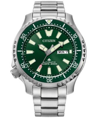 Citizen - Men's Automatic Dive Silver-tone Stainless Steel Bracelet Watch, 44mm
