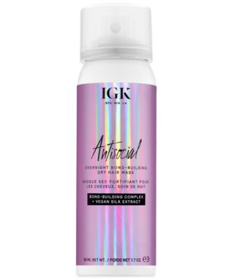 IGK Hair - Antisocial Overnight Bond-Building Dry Hair Mask - Travel Size