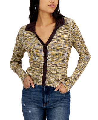 Hooked Up by IOT - Juniors' Space-Dyed Sweater