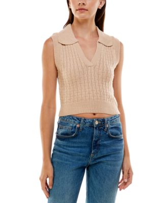Ultra Flirt - Juniors' Textured Sweater Vest