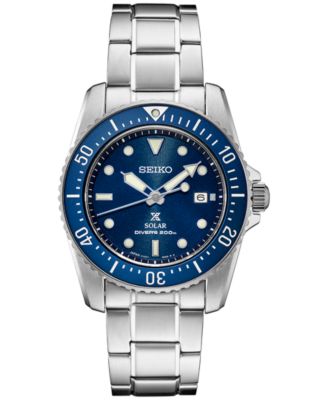 Seiko - Solar Prospex Stainless Steel Bracelet Watch 38mm