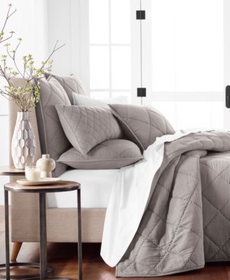 Hotel Collection - Dobby Diamond 3-Pc. King Coverlet Set, Created for Macy's