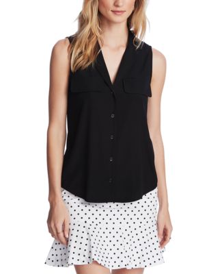 Court & Rowe - Women's Sleeveless Button-Down Blouse