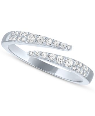 Forever Grown Diamonds - Lab-Created Diamond Wrap Ring (1/4 ct. t.w.) in Sterling Silver