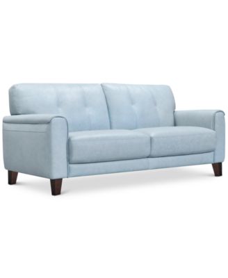 Furniture - Ashlinn Pastel Leather Sofa