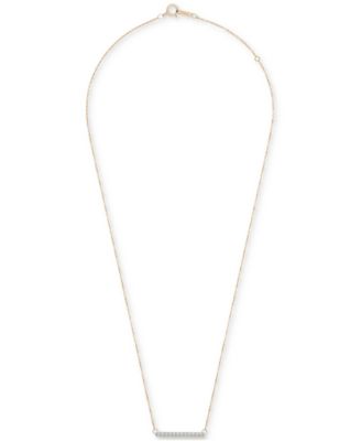 Wrapped - Diamond Bar Pendant Necklace (1/6 ct. t.w.), 18" + 2" extender