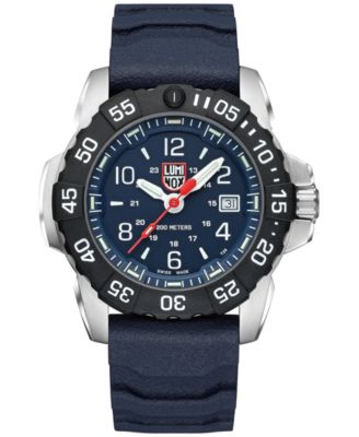 Luminox - Men's Swiss Navy Seal RSC Blue Rubber Strap Watch 45mm