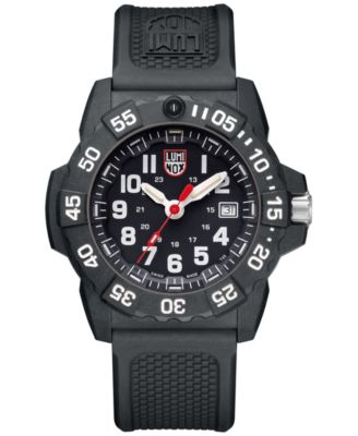 Luminox - Men's Swiss Navy Seal Military Dive Black Rubber Strap Watch 45mm