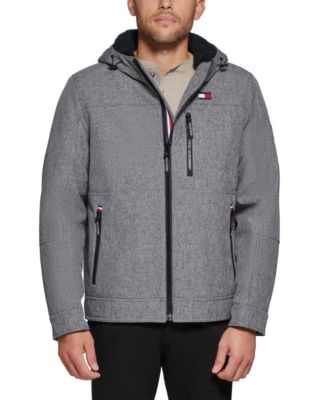 Tommy Hilfiger - Men's Sherpa-Lined Softshell Hooded Jacket