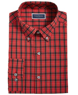 Club Room - Men's Plaid Dress Shirt