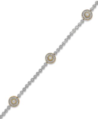 Macy's Brand - Diamond Circle Bracelet in 14k Gold over Sterling Silver (1/2 ct. t.w.)